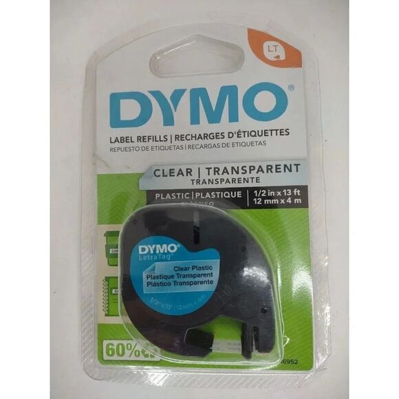 Dymo Clear Letra Tag Labels Model# 16952 New - Picture 2 of 9